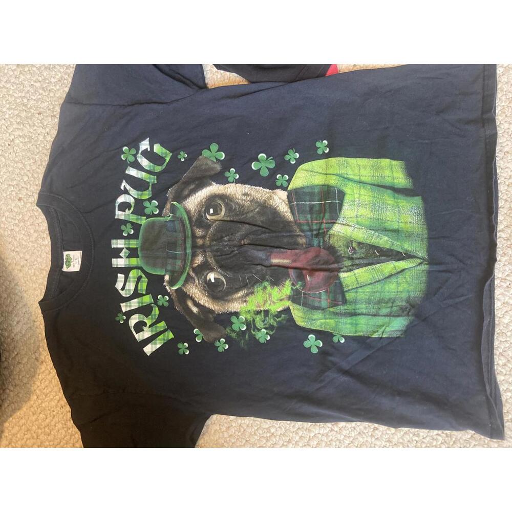 Lucky Irish Pug T-Shirt - Fun St. Patrick's Day Tee